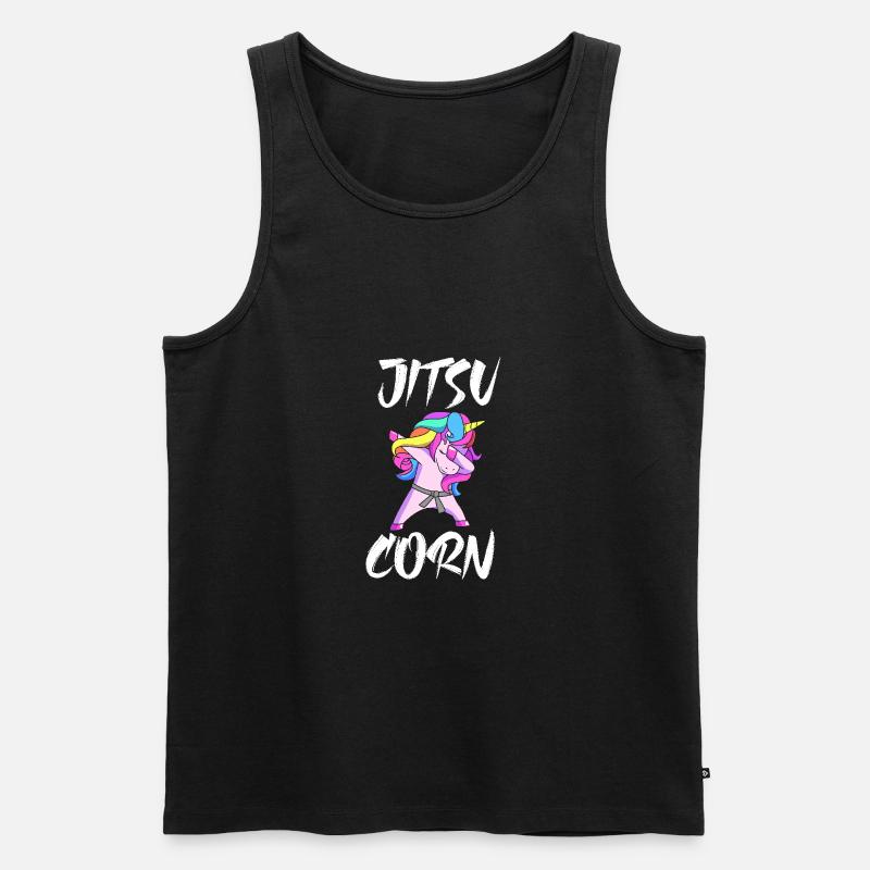 Jiu Jitsu Selbstverteidigung - Männer Premium Bio Tank Top - Schwarz