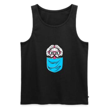 Shih Tzu - Débardeur bio Premium Homme - noir - Devant - Michal (187cm)