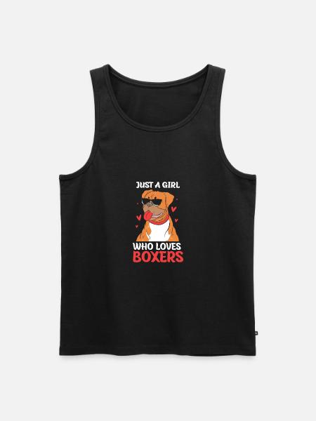 Boxer Dog - Men's Premium Organic Tank Top - black