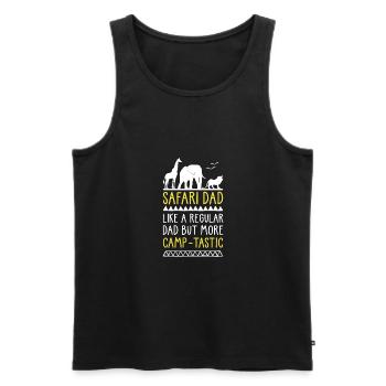 Safari Dad - Men's Premium Organic Tank Top - black - Front - Michal (187cm)