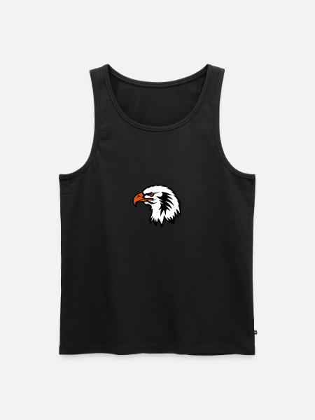 eagle head eagle drawing cartoon face 702 - Men's Premium Organic Tank Top - black
