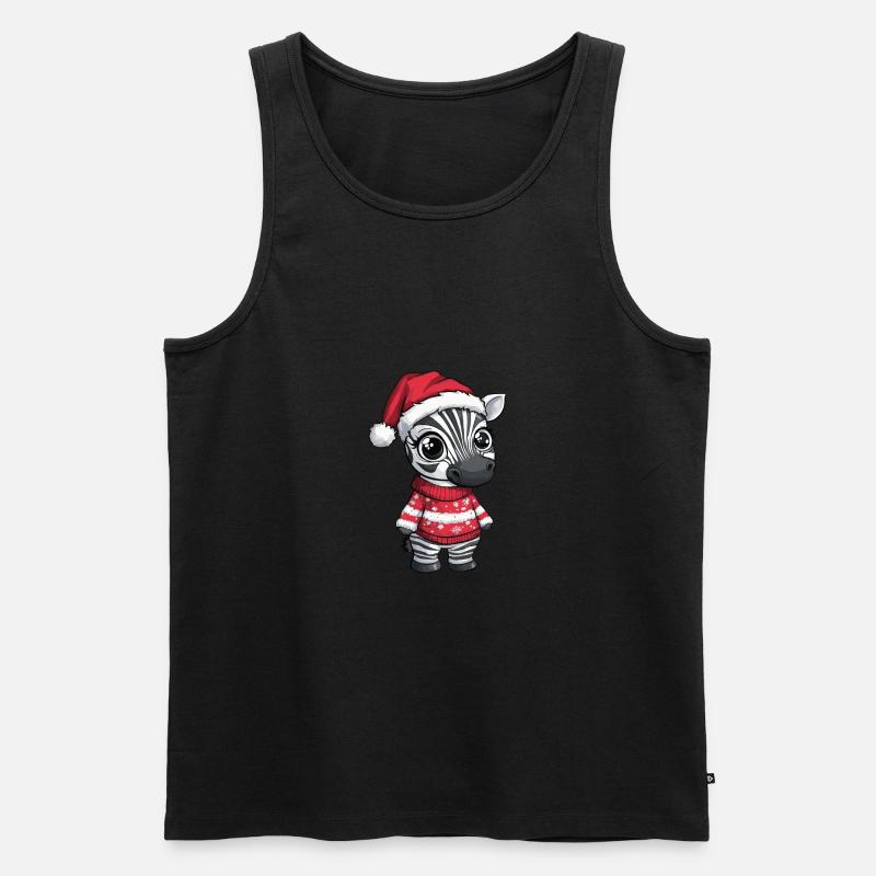Zebra Weihnachten Comic - Männer Premium Bio Tank Top - undefined