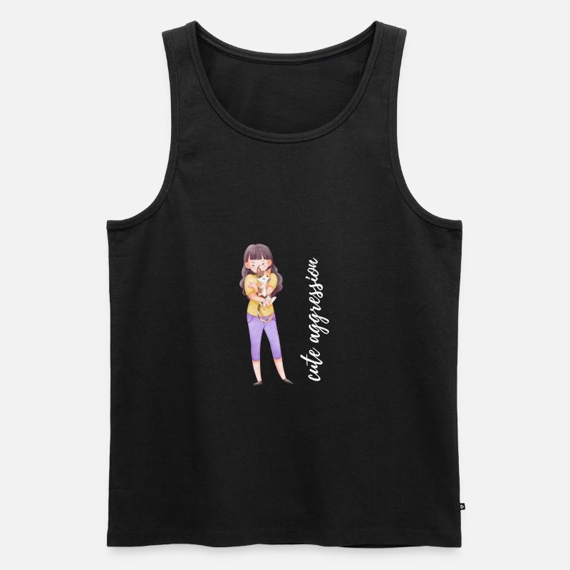 cute aggression - Männer Premium Bio Tank Top - Schwarz