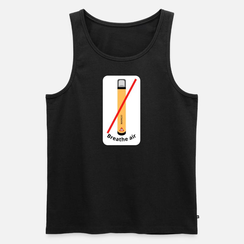 Atme Luft - Männer Premium Bio Tank Top - Schwarz