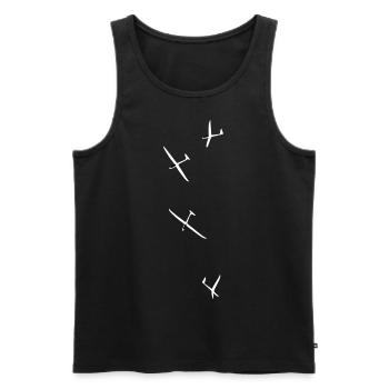 Glider Gliding Gliding Glider - Men's Premium Organic Tank Top - black - Front - AI Model Male 178 light (178cm)
