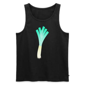 Lauch - Männer Premium Bio Tank Top - Schwarz - Vorne - Michal (187cm)
