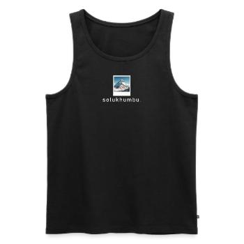 Mont Everest Solukhumbu Rétro Photo - Débardeur bio Premium Homme - noir - Devant - AI Model Male 178 light (178cm)