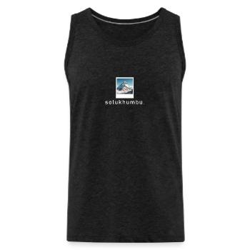 Mont Everest Solukhumbu Rétro Photo - Débardeur bio Premium Homme - charbon - Devant - Alexander (188cm)