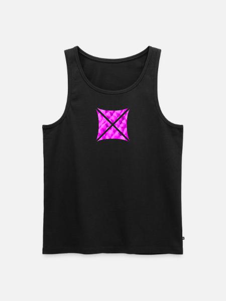 Abstract Polygon Design Pink - Men's Premium Organic Tank Top - black