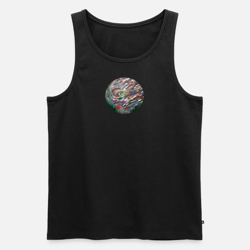 Gesicht Wald - Männer Premium Bio Tank Top - Schwarz