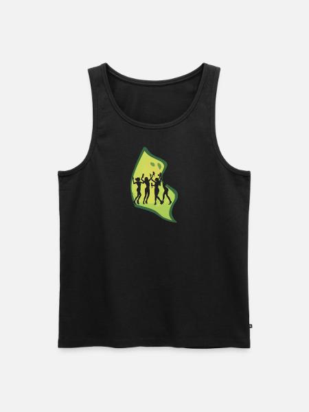 Disco Electronic Lights - Men's Premium Organic Tank Top - black
