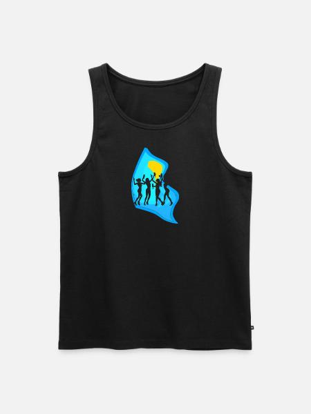 Disco Beats Nightlife - Men's Premium Organic Tank Top - black