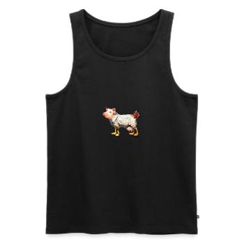 Egg-laying wool milk sow - Men's Premium Organic Tank Top - black - Front - Michal (187cm)