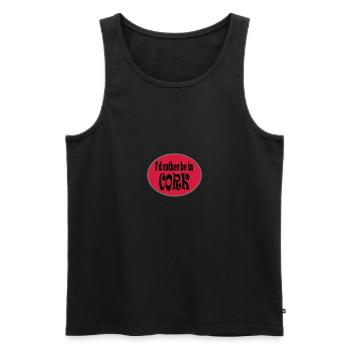 id rather be in cork - Men's Premium Organic Tank Top - black - Front - AI Model Male 178 light (178cm)