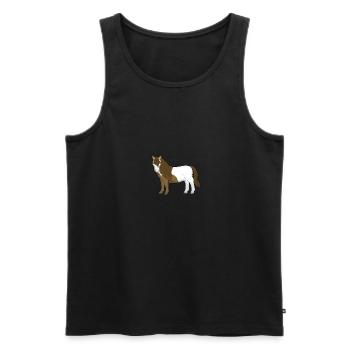 Shetlandpony 2 - Männer Premium Bio Tank Top - Schwarz - Vorne - Michal (187cm)
