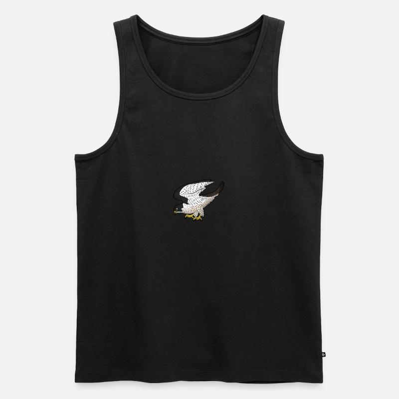 Wanderfalke greift - Männer Premium Bio Tank Top - undefined