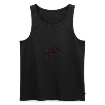 claws blood - Men's Premium Organic Tank Top - black - Front - AI Model Male 178 light (178cm)