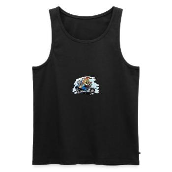 cheeky girl sidecar - Männer Premium Bio Tank Top - Schwarz - Vorne - AI Model Male 178 light (178cm)