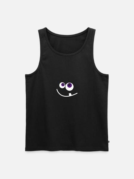 cute monster face - Men's Premium Organic Tank Top - black