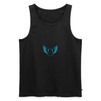 Freedom - Peace - Angel Wings - Colorful 04 - Men's Premium Organic Tank Top - black - Front - AI Model Male 178 light (178cm)