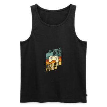 Level komplett Abitur nächstes Level Studium - Männer Premium Bio Tank Top - Schwarz - Vorne - AI Model Male 178 light (178cm)