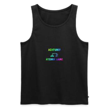 Achrung-Ätzende Laune | Schlechte Laune - Männer Premium Bio Tank Top - Schwarz - Vorne - AI Model Male 178 light (178cm)