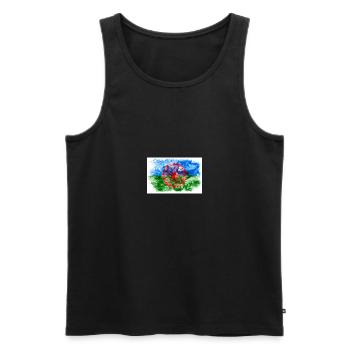 Roma Smoke Flag Gipsy Smoke Flag - Männer Premium Bio Tank Top - Schwarz - Vorne - AI Model Male 178 light (178cm)