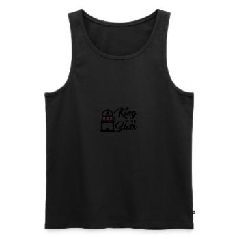 Casino - Roi des machines à sous - Débardeur bio Premium Homme - noir - Devant - Michal (187cm)