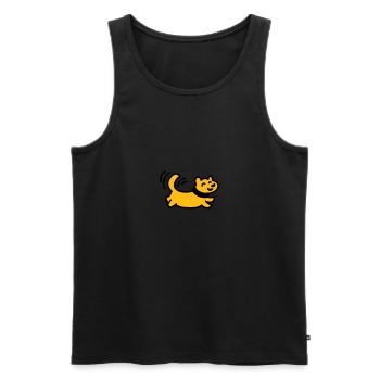 happy dog 2 - lustiger Hund - Männer Premium Bio Tank Top - Schwarz - Vorne - AI Model Male 178 light (178cm)