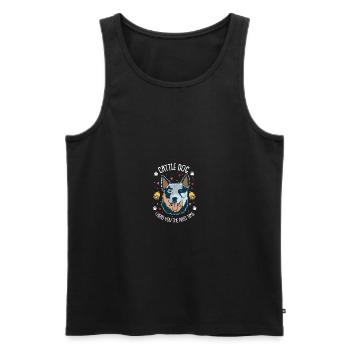 Hütehund Schäferhund Australian Cattle Dog Lustig - Männer Premium Bio Tank Top - Schwarz - Vorne - AI Model Male 178 light (178cm)