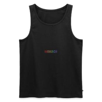 Mensch Regenbogen - Männer Premium Bio Tank Top - Schwarz - Vorne - AI Model Male 178 light (178cm)
