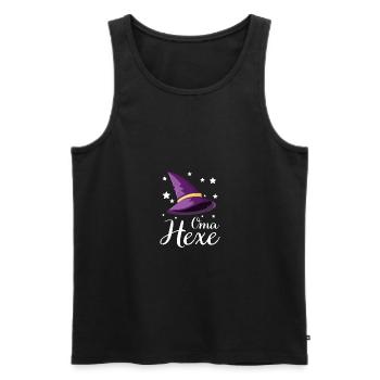 Oma Hexe Geschenk Familie - Männer Premium Bio Tank Top - Schwarz - Vorne - AI Model Male 178 light (178cm)