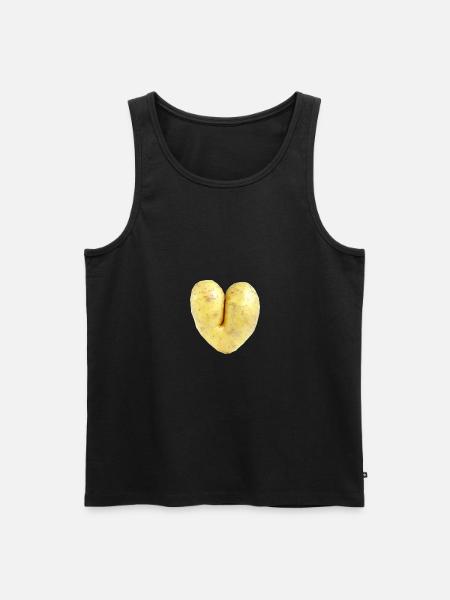 Potato heart - Men's Premium Organic Tank Top - black