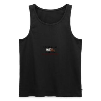 Sinn des Lebens Schoki - Männer Premium Bio Tank Top - Schwarz - Vorne - Michal (187cm)