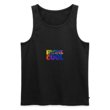 Lieber schwul als cool Liebe Schwul queer Sexismus - Männer Premium Bio Tank Top - Schwarz - Vorne - Michal (187cm)