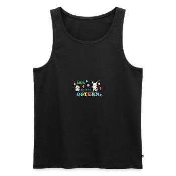 Mein erstes Ostern | Frohe Ostern - Männer Premium Bio Tank Top - Schwarz - Vorne - Michal (187cm)