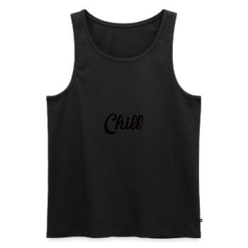 Chill - Débardeur bio Premium Homme - noir - Devant - AI Model Male 178 light (178cm)