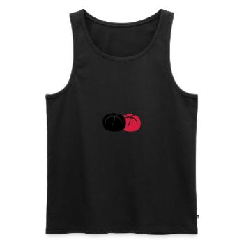 2 brooches 3 colors - Men's Premium Organic Tank Top - black - Front - AI Model Male 178 light (178cm)