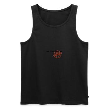 Wir essen jetzt Opa Satzzeichen Leben retten - Männer Premium Bio Tank Top - Schwarz - Vorne - Michal (187cm)