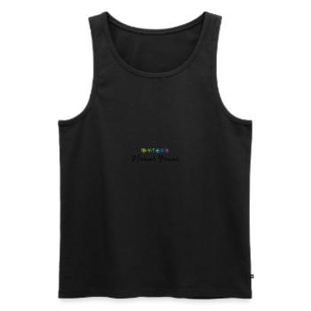 Flower Power - Men's Premium Organic Tank Top - black - Front - AI Model Male 178 light (178cm)