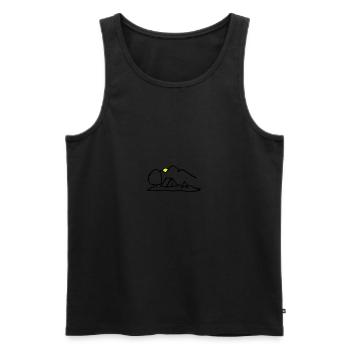 Camping, Nature Adventure - Men's Premium Organic Tank Top - black - Front - Michal (187cm)