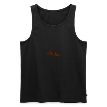 2x brown Labrador dog gift - Men's Premium Organic Tank Top - black - Front - Michal (187cm)