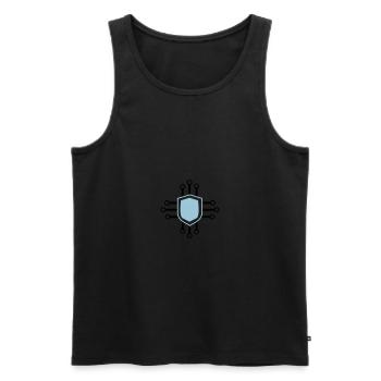 cyber security symbol 002 - Männer Premium Bio Tank Top - Schwarz - Vorne - Michal (187cm)