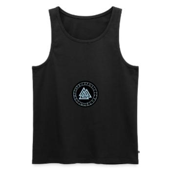 wikinger kompass wotan 02 - Männer Premium Bio Tank Top - Schwarz - Vorne - AI Model Male 178 light (178cm)
