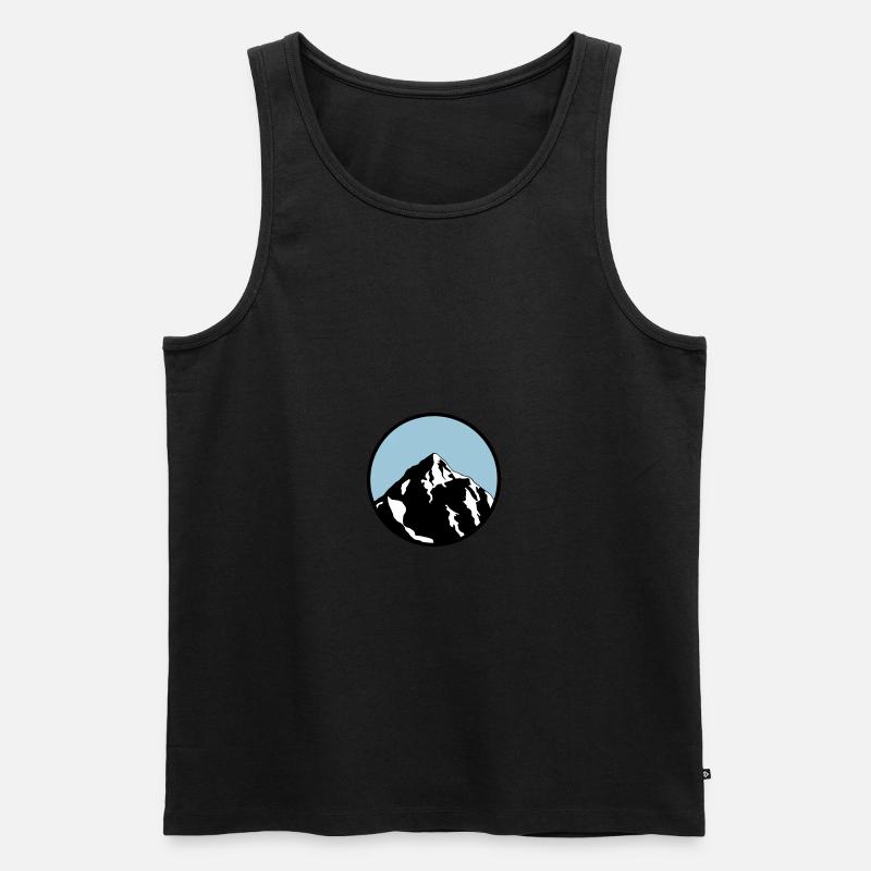 berg - Männer Premium Bio Tank Top - Schwarz