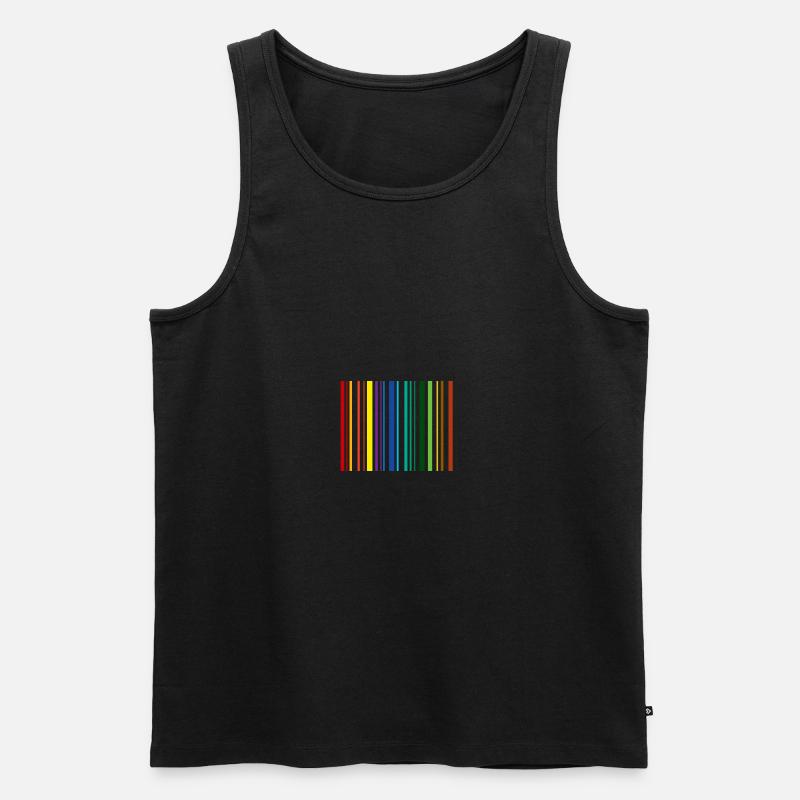 Barcode - Männer Premium Bio Tank Top - Schwarz