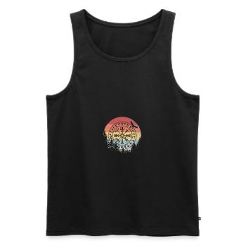 Runic writing - Men's Premium Organic Tank Top - black - Front - AI Model Male 178 light (178cm)