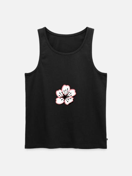 Sakura cherry blossom - Men's Premium Organic Tank Top - black