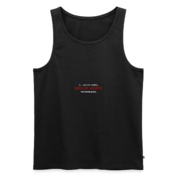 Du bist mir wichtig. Romantisches Design - Männer Premium Bio Tank Top - Schwarz - Vorne - Michal (187cm)