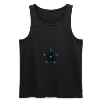 stern tribal - Männer Premium Bio Tank Top - Schwarz - Vorne - Michal (187cm)